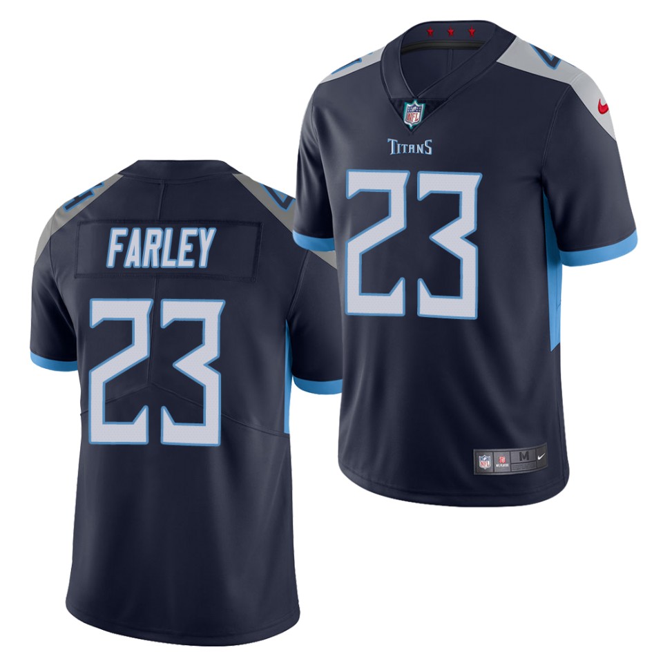 Mens Tennessee Titans #23 Caleb Farley Nike Navy Vapor Untouchable Limited Jersey