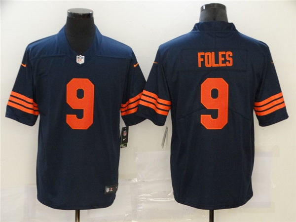 Men's Chicago Bears #9 Nick Foles Nike Navy Orange Vapor Limited Jersey