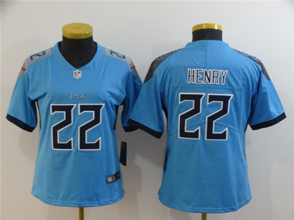 Womens Tennessee Titans #22 Derrick Henry Stitched Nike Light Blue Jersey