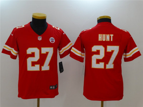 Youth Kansas City Chiefs Retired Player #27 Clark Hunt Stitched Nike Red Game Jersey