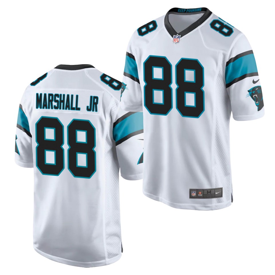 Men's Denver Broncos #88 Terrace Marshall Jr. White Nike NFL Vapor Untouchable Limited Jersey
