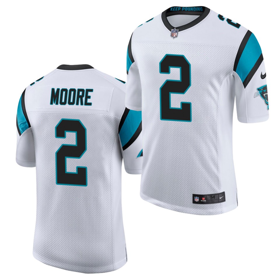 Men's Carolina Panthers #2 D. J. Moore White Nike Vapor Untouchable Football Jersey