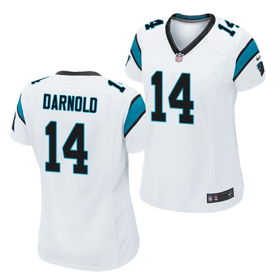 Women's Carolina Panthers #14 Sam Darnold White Nike NFL Vapor Untouchable Limited Jersey