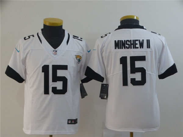 Youth Jacksonville Jaguars #15 Gardner Minshew II White Nike Limited Jersey
