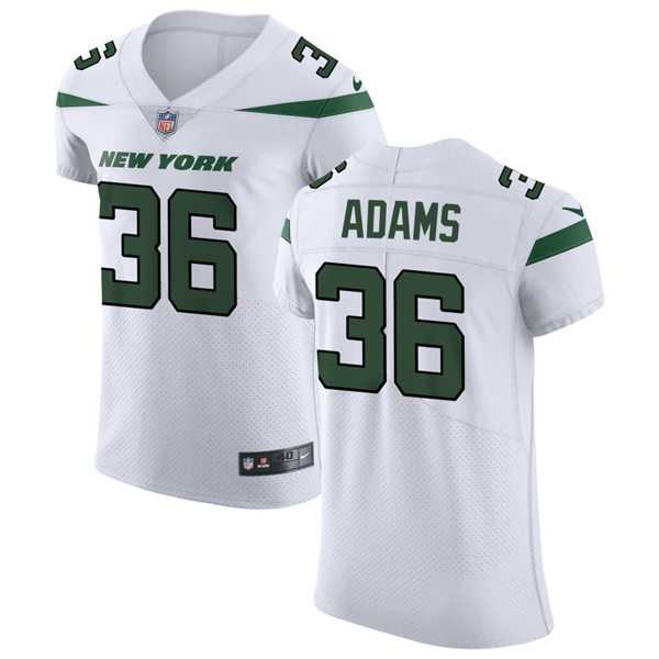 Mens New York Jets #36 Josh Adams Nike White Limited Jersey