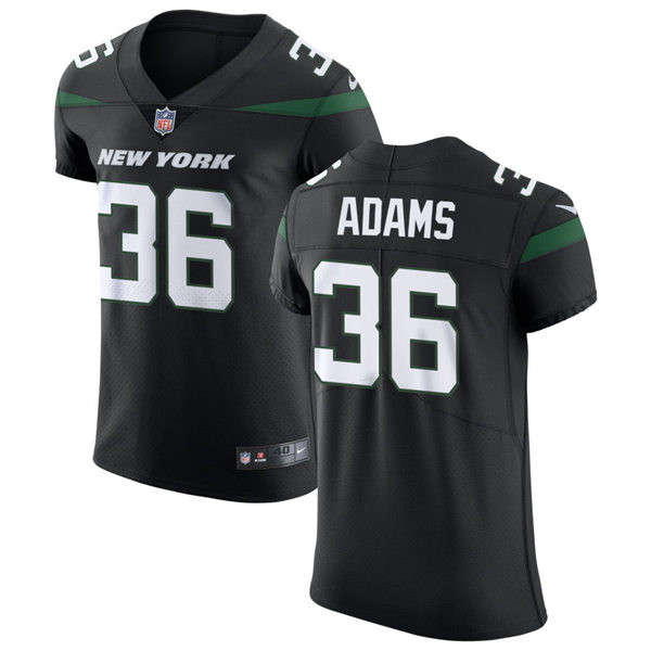 Mens New York Jets #36 Josh Adams Nike Black Alternate Limited Jersey