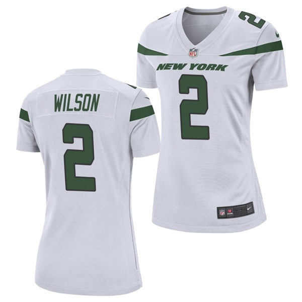 Women's New York Jets #2 Zach Wilson Nike White Limited Jersey