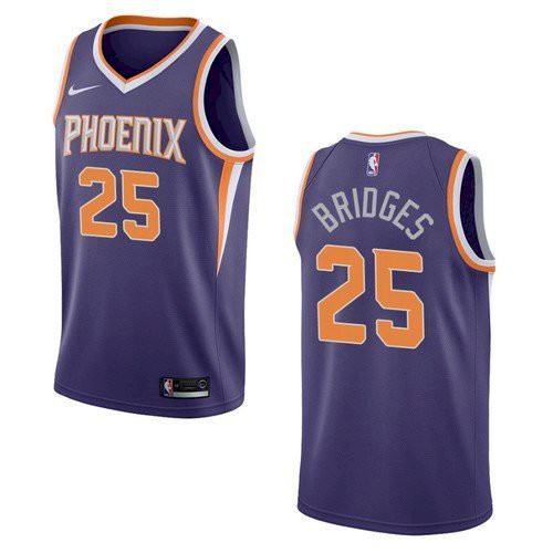 Men Phoenix Suns #25 Mikal Bridges Icon Purple Jersey