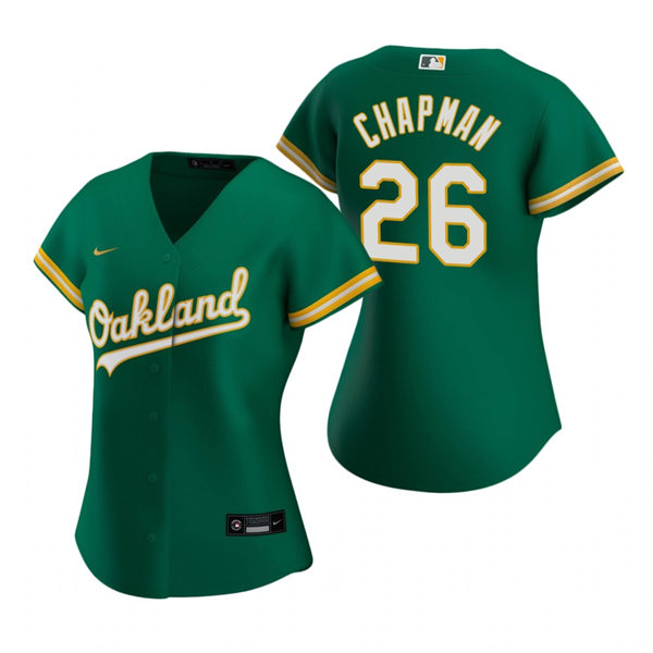Women's Oakland Athletics #26 Matt Chapman Nike Kelly Green Alternate Jersey