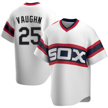 Men's Chicago White Sox #25 Vaughn Southside Nike White Cooperstown Collection Home Jersey