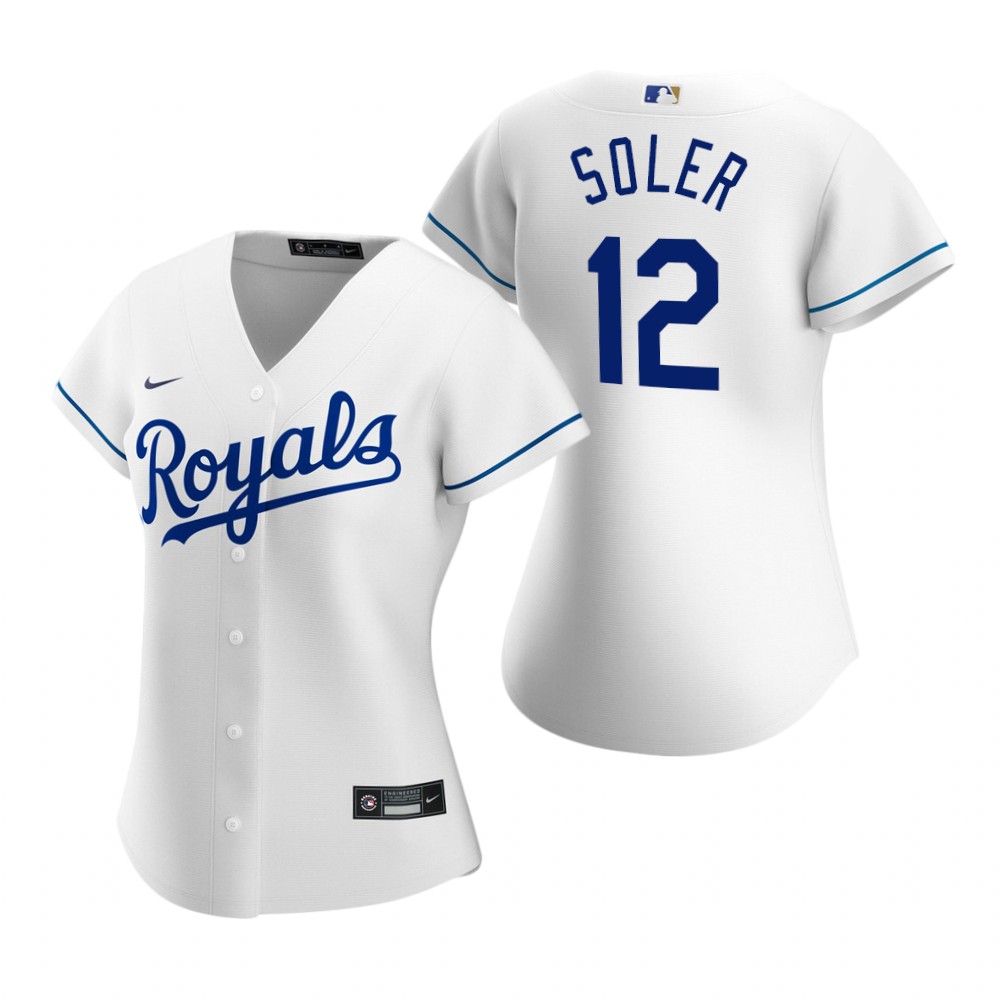 Women's Kansas City Royals #12 Jorge Soler Nike White Home Jersey