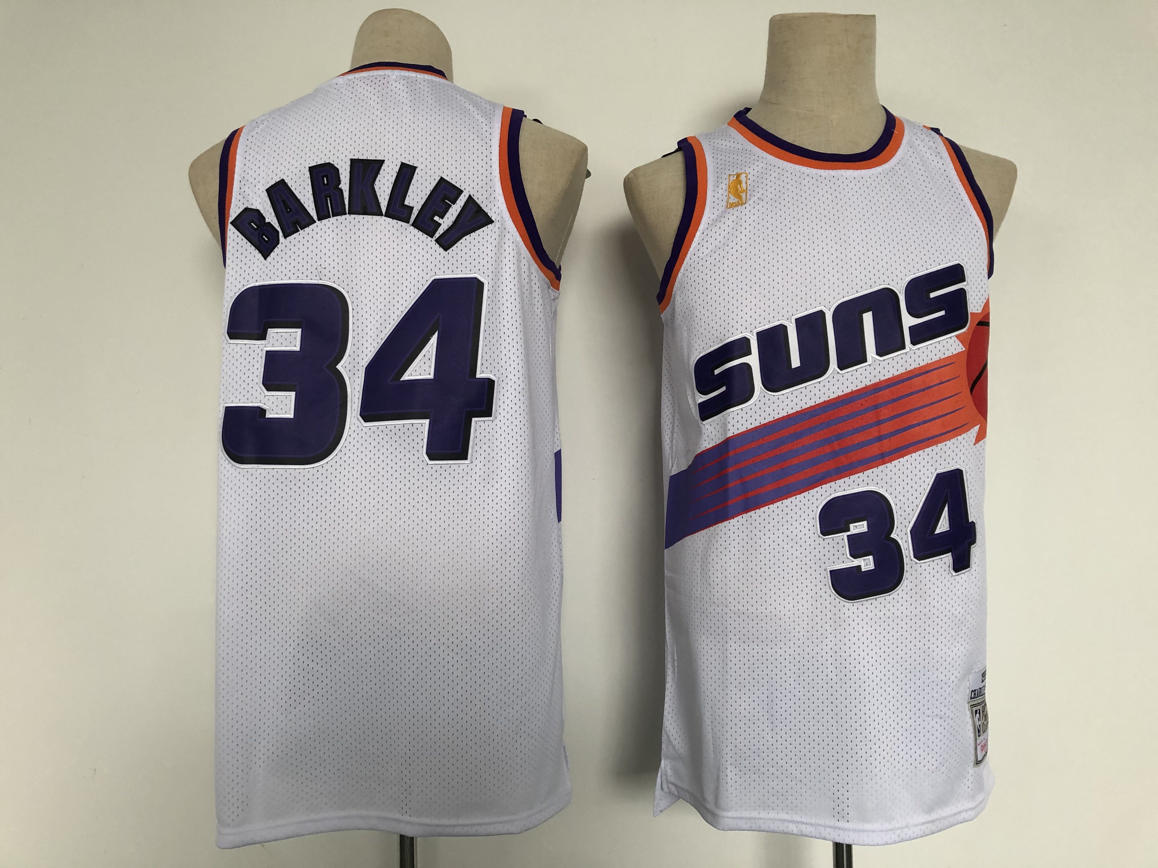 Men Phoenix Suns 34 Barkley White Throwback 2021 NBA Jersey