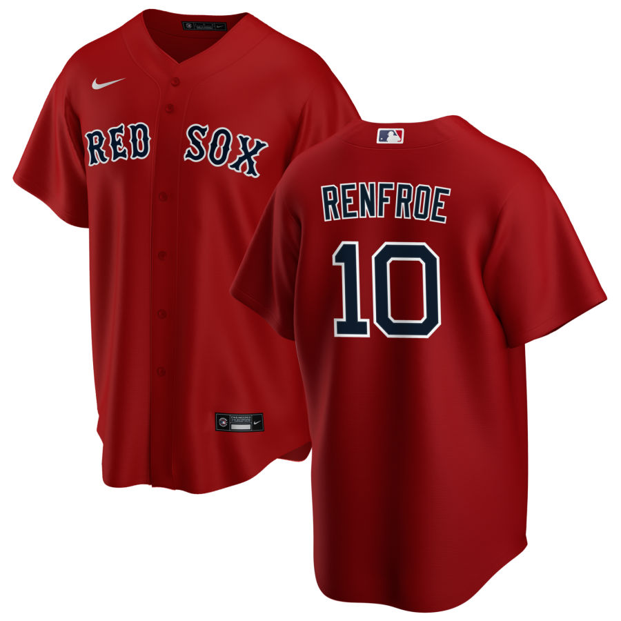 Mens Boston Red Sox #10 Hunter Renfroe Nike Red Alternate Cool Base Jersey