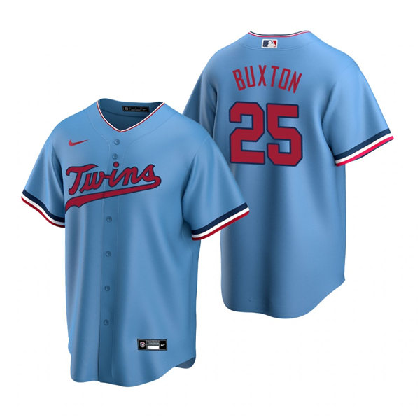 Mens Minnesota Twins #25 Byron Buxton Nike Blue Cooperstown Collection Jersey