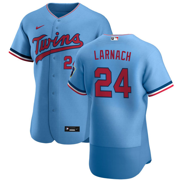 Mens Minnesota Twins #24 Trevor Larnach Nike Powder Blue Alternate Flex Base Jersey