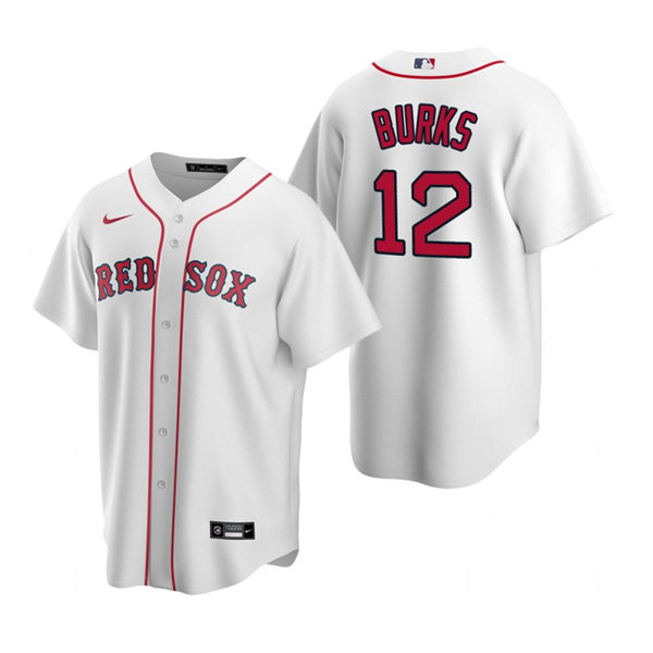 Mens Boston Red Sox Retired Player #12 Ellis Burks Nike White Home Cool Base Jersey