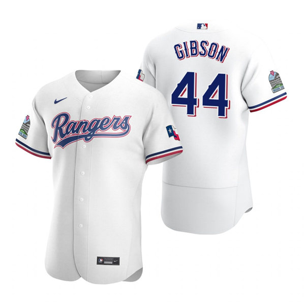 Mens Texas Rangers #44 Kyle Gibson Nike White Home FlexBase Player Jersey