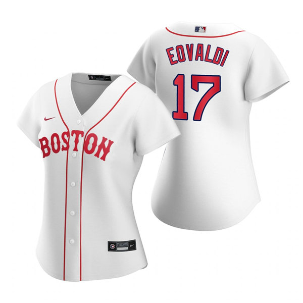 Womens Boston Red Sox #17 Nathan Eovaldi Nike White 2021 Patriots' Day Jersey
