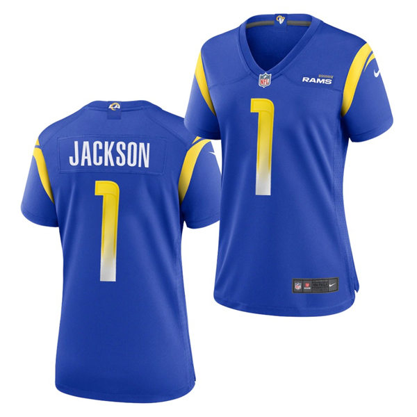 Womens Los Angeles Rams #1 DeSean Jackson Nike Royal Stitched Game Jersey
