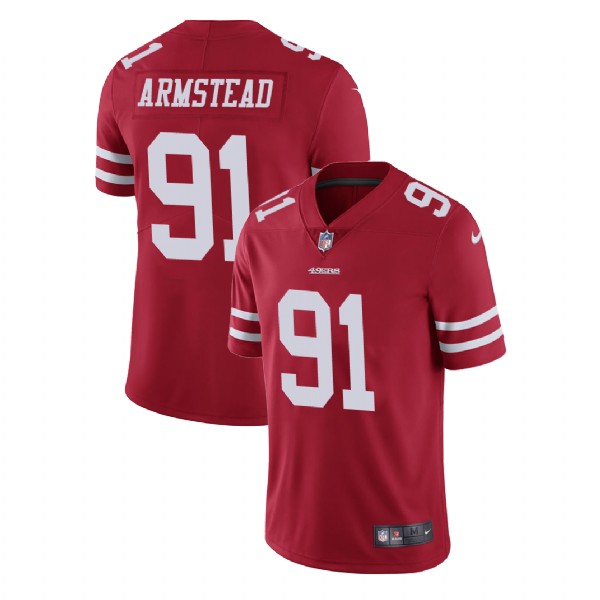 Mens San Francisco 49ers #91 Arik Armstead Scarlet Nike Vapor Untouchable Limited Jersey