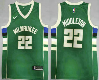 Men's Milwaukee Bucks #20 Khris Middleton Green 2021 Nike Swingman Stitched Jersey