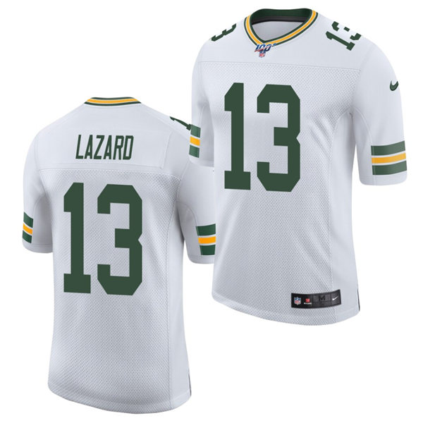Mens Green Bay Packers #13 Allen Lazard Nike White Vapor Limited Jersey