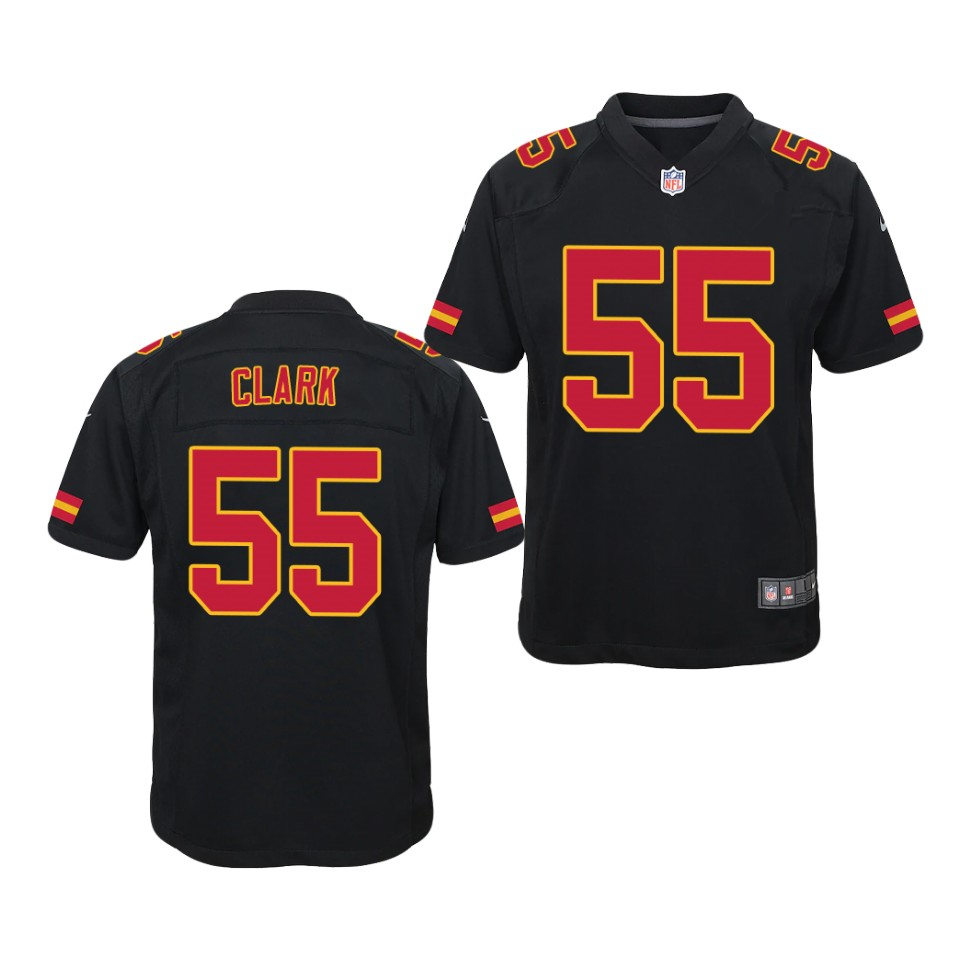 Youth Kansas City Chiefs #55 Frank Clark Nike Black Fashion Limited Jersey