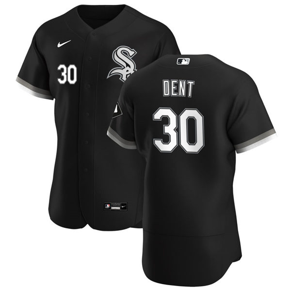 Mens Chicago White Sox Retired Player #30 Bucky Dent Nike Black Alternate FlexBase Jersey