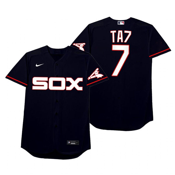 Mens Chicago White Sox #7 Tim Anderson Nike Navy 2021 Players' Weekend Nickname TA7 Jersey
