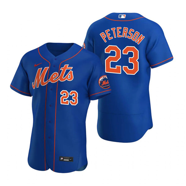 Mens New York Mets #46 David Peterson Stitched Nike Royal Orange FlexBase Jersey