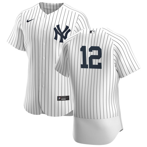 Mens New York Yankees Retired Player #12 Wade Boggs Nike White Home FlexBase Game Jersey