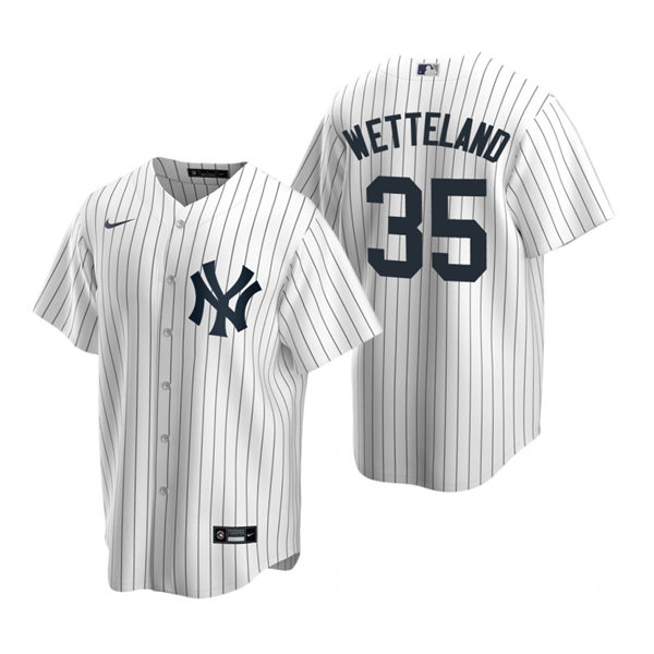 Mens New York Yankees Retired Player #35 John Wetteland Nike White Home Cool Base Jersey