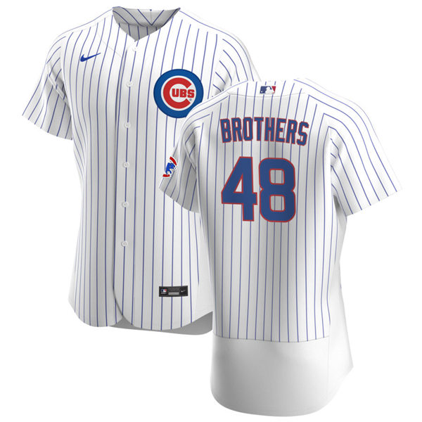 Mens Chicago Cubs #48 Rex Brothers Nike White Flex Base Player Baseball Jersey