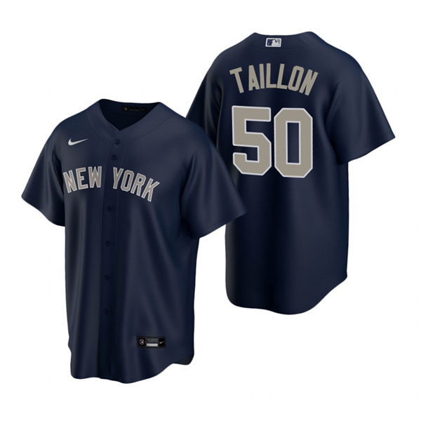 Mens New York Yankees #50 Jameson Taillon Nike Navy Alternate 2nd with Name New York Cool Base Jersey