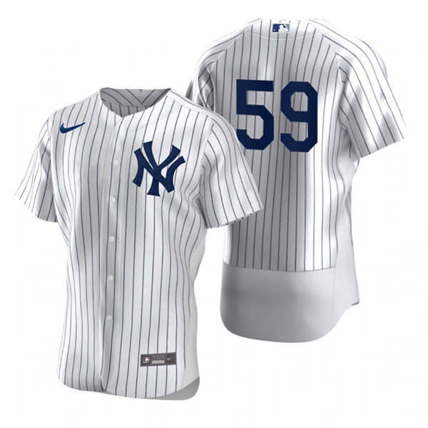 Mens New York Yankees #59 Luke Voit Nike White Home FlexBase Game Jersey