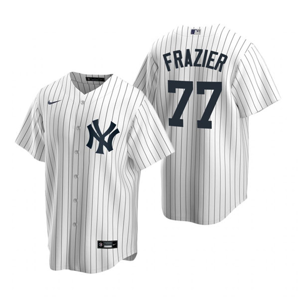 Mens New York Yankees #77 Clint Frazier Nike White Home Cool Base Jersey