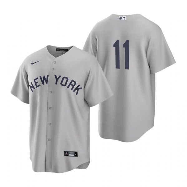 Mens New York Yankees #11 Brett Gardner Nike Gray 2021 Field of Dreams Jersey