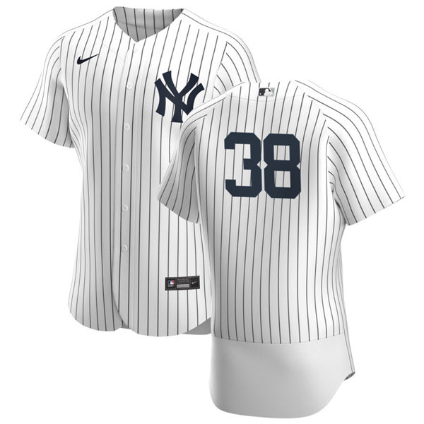 Mens New York Yankees #38 Andrew Heaney Nike White Home FlexBase Game Jersey