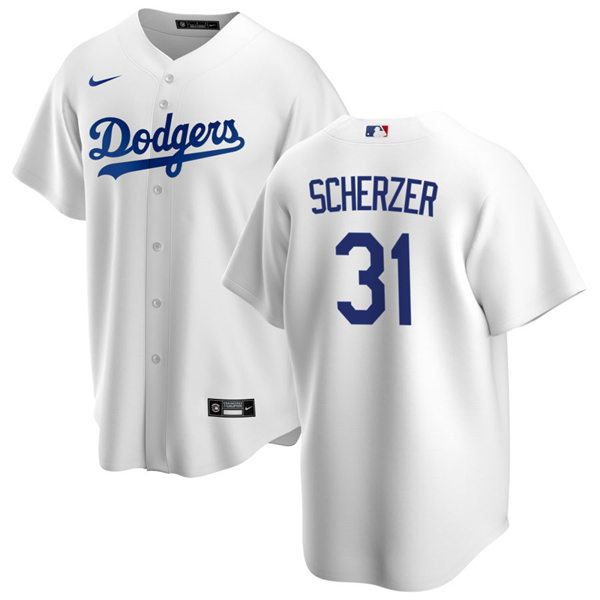Youth Los Angeles Dodgers ##31 Max Scherzer Stitched Nike White Home Jersey