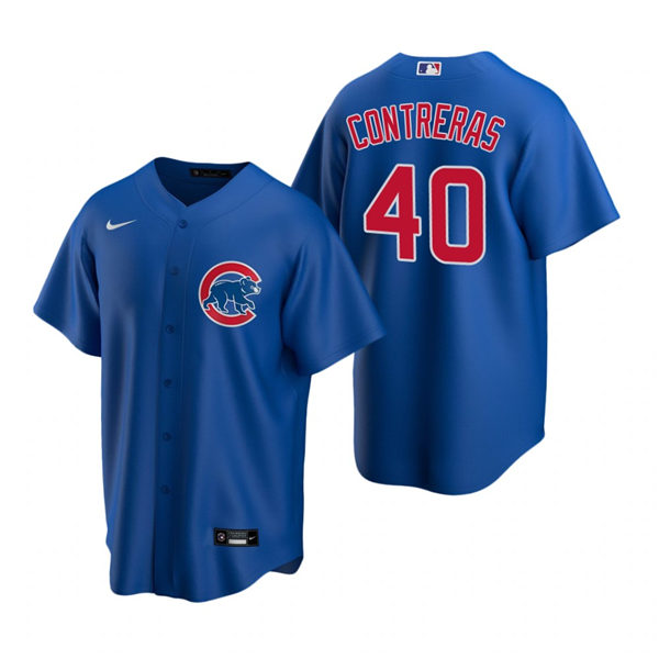 Youth Chicago Cubs #40 Willson Contreras Nike Royal Alternate Jersey