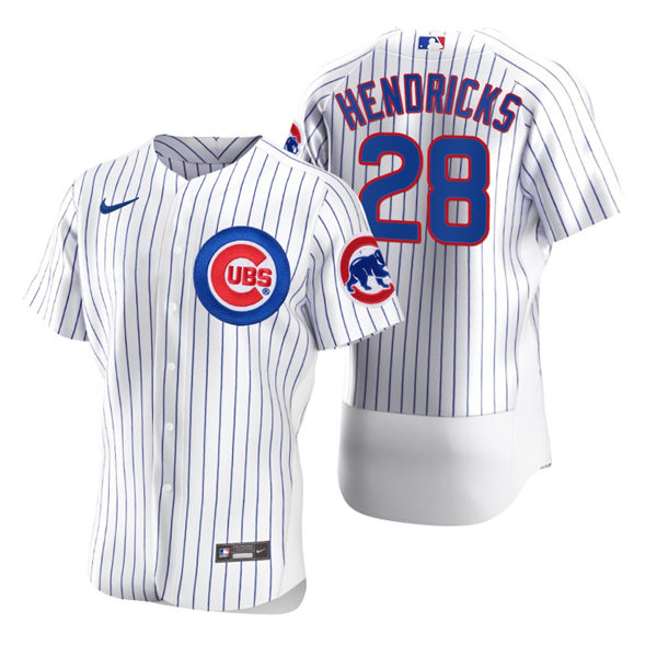 Mens Chicago Cubs #28 Kyle Hendricks Nike White Flex Base Player Jersey