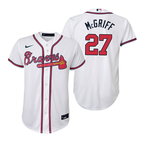 Youth Atlanta Braves Retired Player #27 Fred McGriff Nike Home White Cool Base Jersey