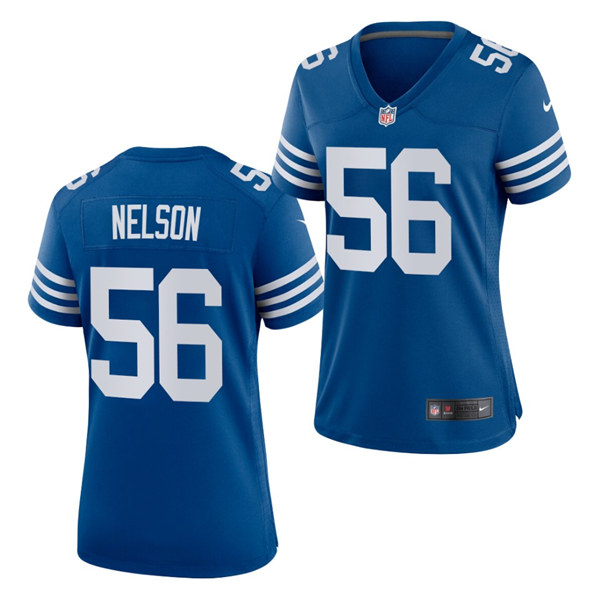 Womens Indianapolis Colts #56 Quenton Nelson Nike Royal Alternate Retro Vapor Limited Jersey