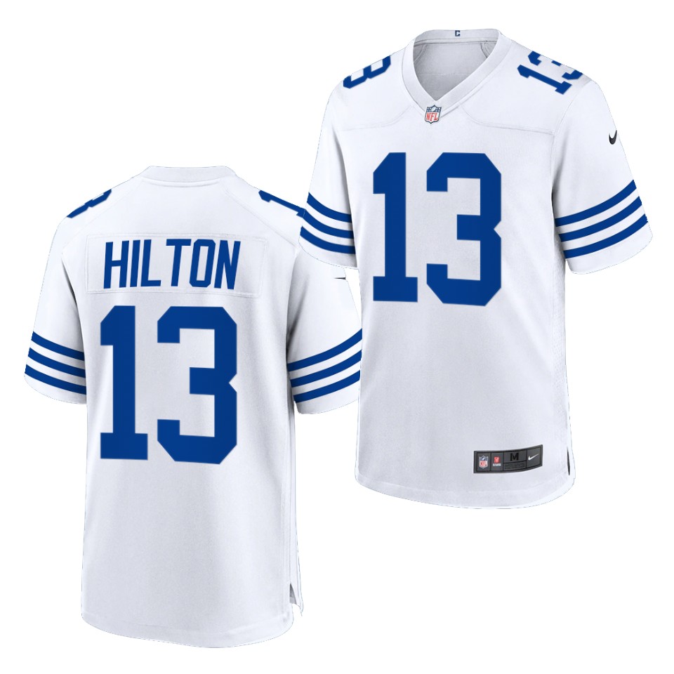 Mens Indianapolis Colts #13 T. Y. Hilton Nike White Alternate Retro Vapor Limited Jersey