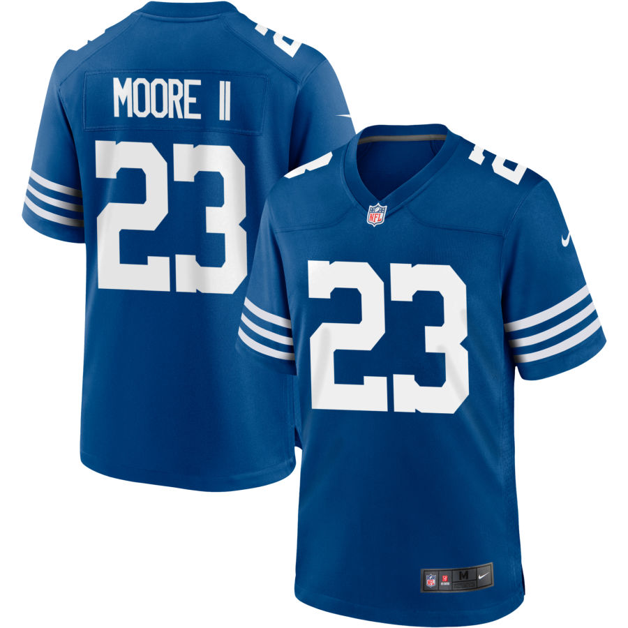 Mens Indianapolis Colts #23 Kenny Moore II Nike Royal Alternate Retro Vapor Limited Jersey