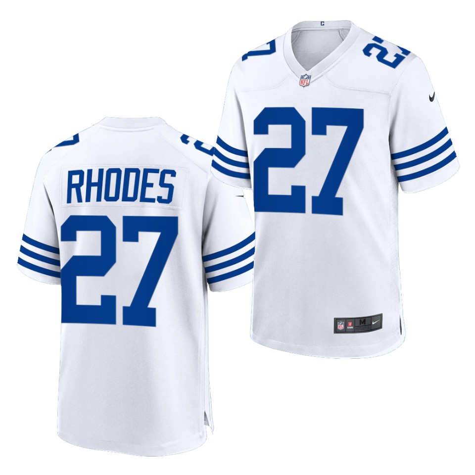 Mens Indianapolis Colts #27 Xavier Rhodes Nike White Alternate Retro Vapor Limited Jersey