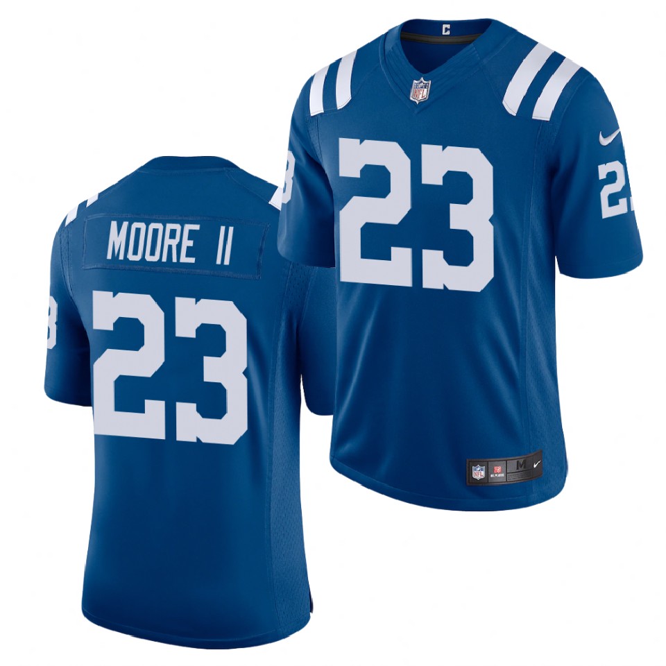 Mens Indianapolis Colts #23 Kenny Moore II Nike Royal Vapor Limited Jersey