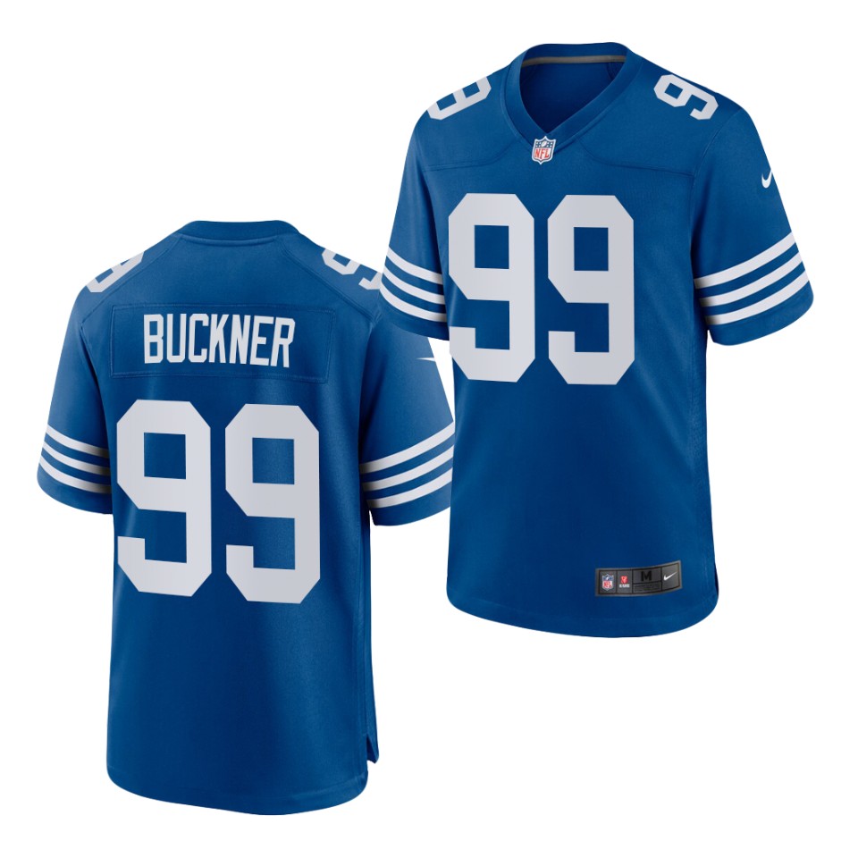 Mens Indianapolis Colts #99 DeForest Buckner Nike Royal Alternate Retro Vapor Limited Jersey