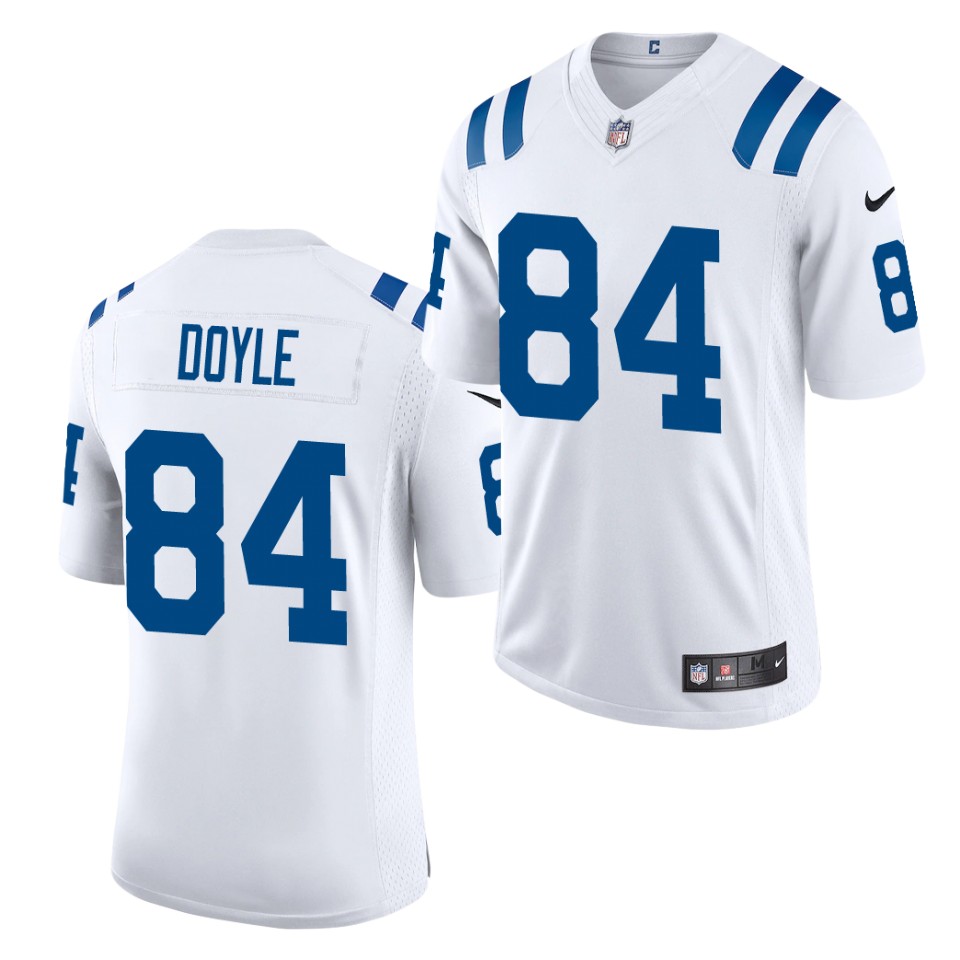 Mens Indianapolis Colts #84 Jack Doyle Nike White Vapor Limited Jersey