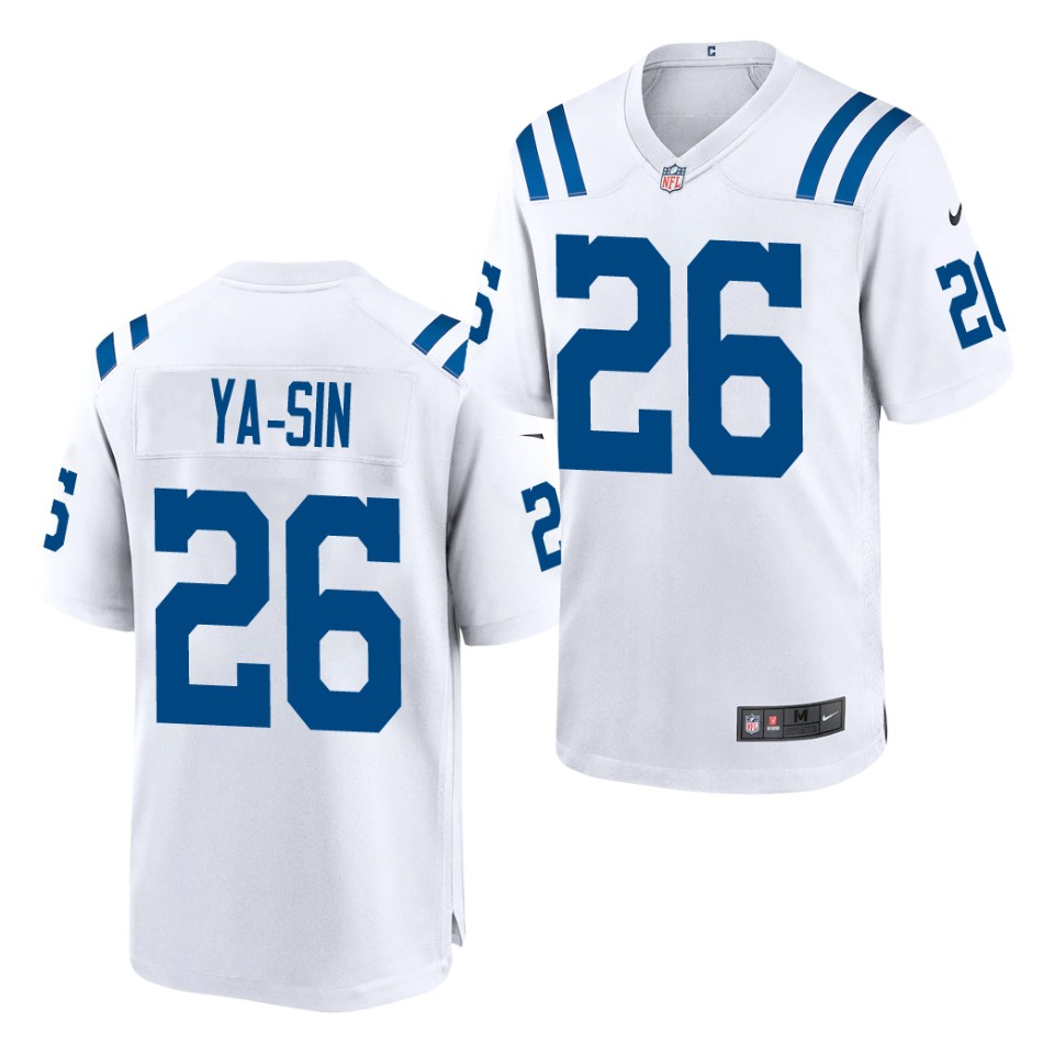 Mens Indianapolis Colts #26 Rock Ya-Sin Nike White Vapor Limited Jersey